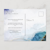 Dankjewel Script Waterverf Goud Elegante Postkaart (Achterkant)