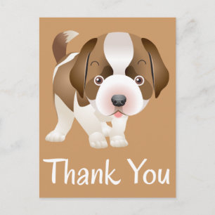 Dankjewel Sint Bernard Puppy Hond Postkaart