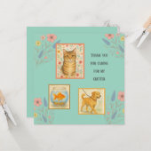 Dankjewel Speelse Petsitter Waardering Kaart (Voorkant / Achterkant in situ)