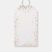 Dankjewel Sweet 16 gouden witte glitter ballon Cadeaulabel (Achterkant)