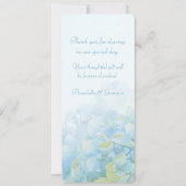 Dankjewel trouwfoto hydrangea kaart (Achterkant)