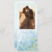 Dankjewel trouwfoto hydrangea kaart (Voorkant / Achterkant)