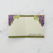 Dankjewel Trouwkaart Herfst Druivenblad Bedankkaart (Binnen)