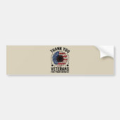 Dankjewel Veteranen Zonnebloem Militaire Veteranen Bumpersticker (Voorkant)