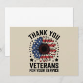 Dankjewel Veteranen Zonnebloem Militaire Veteranen Kaart (Voorkant / Achterkant)