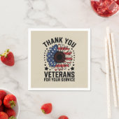 Dankjewel Veteranen Zonnebloem Militaire Veteranen Servet (Insitu)