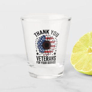 Dankjewel Veteranen Zonnebloem Militaire Veteranen Shot Glas