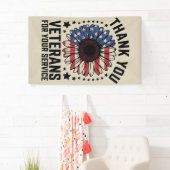 Dankjewel Veteranen Zonnebloem Militaire Veteranen Spandoek (Insitu)