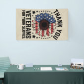 Dankjewel Veteranen Zonnebloem Militaire Veteranen Spandoek (Beurs)