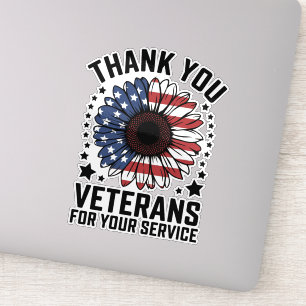 Dankjewel Veteranen Zonnebloem Militaire Veteranen Sticker