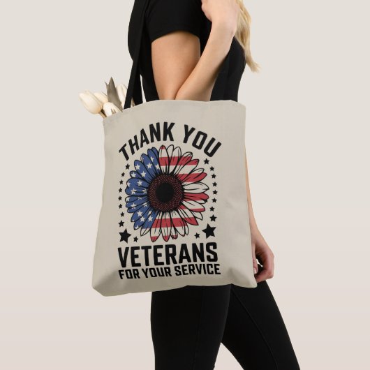 Dankjewel Veteranen Zonnebloem Militaire Veteranen Tote Bag (Dichtbij)