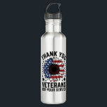 Dankjewel Veteranen Zonnebloem Militaire Veteranen Waterfles<br><div class="desc">Dank u veteranen zonnebloem militaire veteranen dag eerbetoon</div>