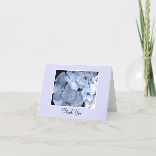Dankjewel voor Baby Blue Hortensia Bedankkaart (Voorkant)
