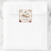 Dankjewel voor de baby shower met een landelijke h vierkante sticker (Tas)