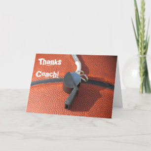 Dankjewel voor de basketbalcoach bedankkaart