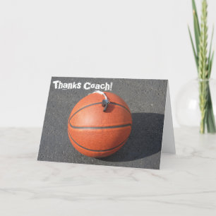 Dankjewel voor de basketbalcoach bedankkaart