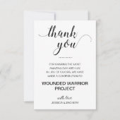 Dankjewel voor de liefdadigheid bruiloft kaart (Voorkant)