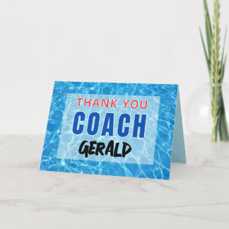 Dankjewel voor de zwemcoach aankondiging