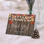 Dankjewel voor een rustige herfstbladeren-herfstbr bedankkaart