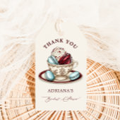 Dankjewel voor het bruidsfeest theepartijtje cadeaulabel