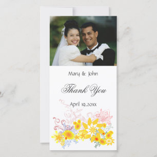 Dankjewel voor uw Cadeau met Bloemen Bedankkaart