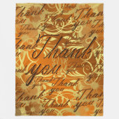 dankjewel+you, typografie, tekst, doopvont, het sc fleece deken (Voorkant)