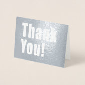 Dankjewel Zilveren Decor met aangepaste tekst Folie Kaarten (Voorkant)