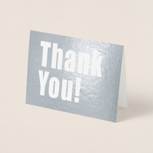 Dankjewel Zilveren Decor met aangepaste tekst Folie Kaarten (Voorkant)