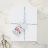 Dankjewel Zoete Kleine Pompoen Roze Baby Shower Cadeaulabel (Met Touw)