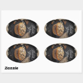 Dankjewelamandelmaanzaadmuffin Ovale Sticker (Vel)