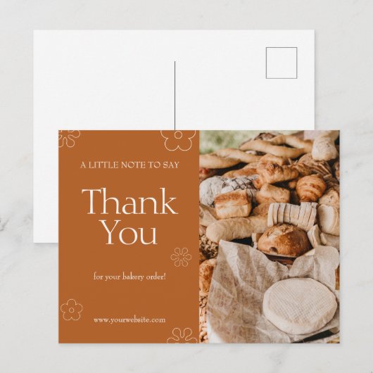 Dankjewelbakkerijansichtkaart Briefkaart (Voorkant / Achterkant)