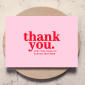 Dankjewelkaart | Modern Rood & Roze Bedankkaart