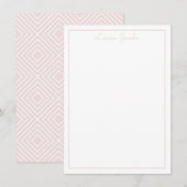 DANKJEWELKAARTJE modern eenvoudig naam roze rood Bedankkaart (Voorkant / Achterkant)