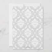 Dankjewelkans Kaarten Damast Monogram Naam Geel (Achterkant)