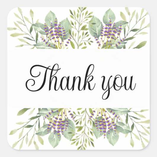 Dankjewelstickers of enveloppe-zegels vierkante sticker (Voorkant)