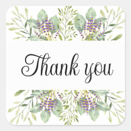 Dankjewelstickers of enveloppe-zegels vierkante sticker