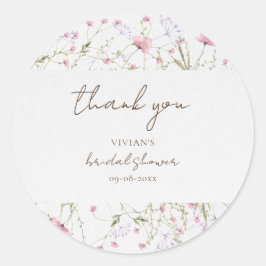 Dankjeweluid Bruiloft Bridal Shower Ronde Sticker