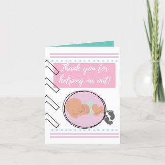 Dankkaart Baby voor Doulas, Verloskundigen, & Verp Bedankkaart
