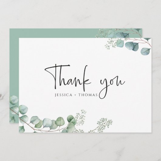 Dankkaart Bedankkaart (Voorkant / Achterkant)