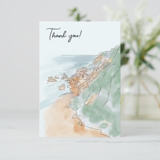 Dankkaart met los angeles. Malibu Bedankkaart (Staand voorkant)