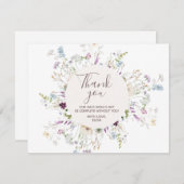 Dankkaart met wilde bloemen bedankkaart (Voorkant / Achterkant)