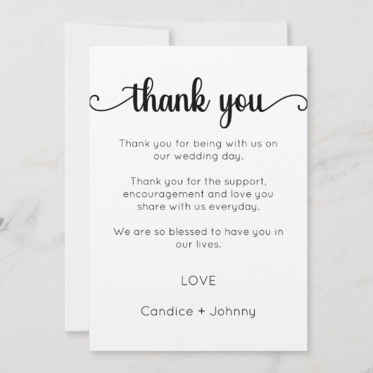 Dankkaart, Script Dankkaart Kaart (Voorkant)