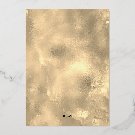 Dankkaart Trouwen Donkerblauw Goud Folie Kaarten (Achterkant)