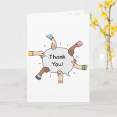 Dankkaart voor artsen en verpleegkundigen in het z kaart (Gele Bloem)