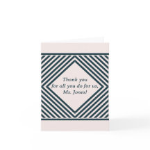 Dankkaart voor de leraar