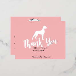 Dankkaart voor Great Dane hondententoonstellingsre Folie Feestdagen Briefkaart