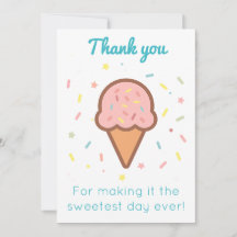 Dankkaart voor lekkere ijsjes