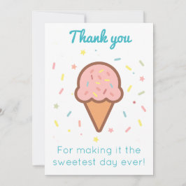 Dankkaart voor lekkere ijsjes bedankkaart