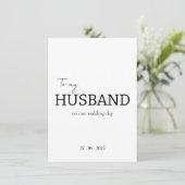 Dankkaart voor mijn man op onze trouwdag  (Staand voorkant)