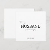 Dankkaart voor mijn man op onze trouwdag  bedankkaart (Voorkant / Achterkant)